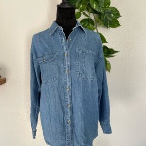 LEAD blue mesclilla denim shirt
Light and comfortable 100%cotton Size S